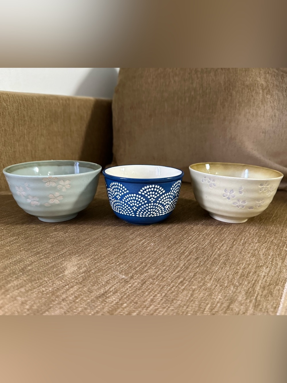 Ceramic bowls • set of 3 • dip or small soup bowls • unique